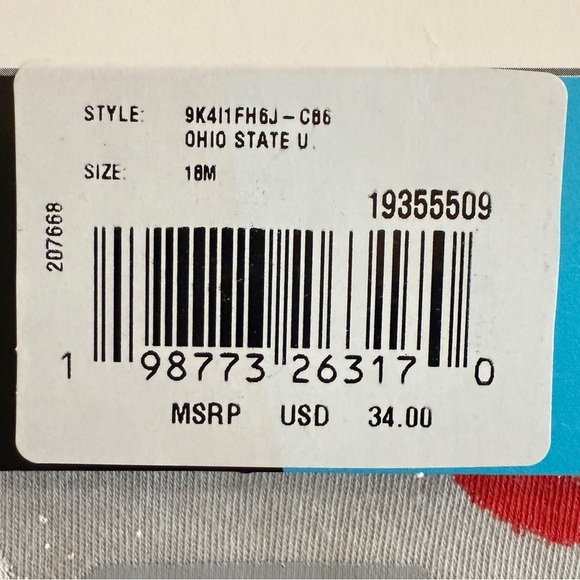 2 Piece Ohio State Buckeyes Scarlett and Gray Onesies - Picture 5 of 13